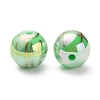 UV Plating Rainbow Iridescent Acrylic Beads PACR-E001-02A-3