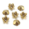 Tibetan Style Flower Alloy Bead Caps TIBEP-S192-AG-NR-1