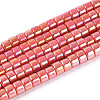 AB Color Plated Opaque Glass Beads Strands GLAA-T026-3x6mm-PM-2