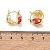 Brass Micro Pave Cubic Zirconia Hoop Earring KK-CBA98BA-09G-B-5