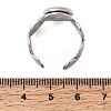 Spiral 304 Stainless Steel Cuff Ring Components STAS-P454-02B-P-3