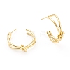 Brass Stud Earrings EJEW-Z007-02G-6