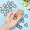 20Pcs Zinc Alloy Rhinestone Spring Gate Rings FIND-SP0004-36B-4