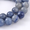 Natural Blue Aventurine Round Bead Strands X-G-M248-8mm-01-2