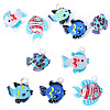 5Pcs 5 Colors Handmade Lampwork Pendants LAMP-TA0002-67B-1