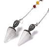 Natural Quartz Crystal Pointed Hexagonal Cone Dowsing Pendulums G-Q184-03H-AS-1