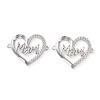 Brass Micro Pave Clear Cubic Zirconia Links ZIRC-Z007-19P-1