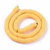 Flat Round Handmade Polymer Clay Beads CLAY-R067-8.0mm-15-2