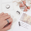 4Pcs Brass Cuff Open Rings for Men RJEW-UN0003-11AS-4