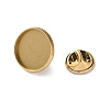 304 Stainless Steel Flat Round Brooch Brooch Base Settings STAS-S172-10A-G-2