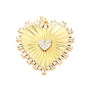 Brass Micro Pave Cubic Zirconia Pendants X-KK-D325-61G-04-1