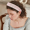 BENECREAT 14M 7 Style Pink Series Elastic Crochet Headband Ribbon OCOR-BC0005-35-6