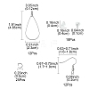 67Pcs 4 Styles 304 Stainless Steel Wire Pendants FIND-FS0002-27-4