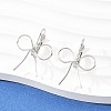 Bowknot Brass Leverback Earrings EJEW-A150-04C-P-1