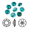 Pointed Back & Back Plated Glass Rhinestone Cabochons X-RGLA-J012-8mm-229-1