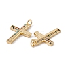Brass Micro Pave Colorful Cubic Zirconia Pendants KK-G439-37G-2