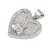 Brass Micro Pave Cubic Zirconia Pendants KK-P323-11B-P01-2