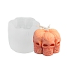 DIY Halloween Theme 6Pcs Skulls Pumpkin-shaped Candle Making Silicone Molds DIY-D057-04-1