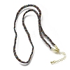 3.5MM Polyester Metallic Cord Braided Cord Necklace Making FB-CBAA152-01G-12-1