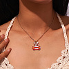 Alloy Enamel Animal Pendant Necklaces WG5B2A2-03-1