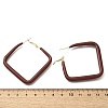 Brass Rhombus Hoop Earrings EJEW-A121-12E-G-3