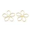 Brass Hollow Flower Pendants KK-B134-03G-1