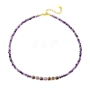 Natural Gemstone Faceted Graduated Beaded Necklaces NJEW-JN06618-3