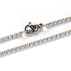201 Stainless Steel Box Chains Necklaces NJEW-L416-02-2mm-1