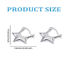 1 Pair Rack Plating Brass Star Hoop Earrings for Women EJEW-LP0007-064-2