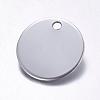 Tarnish Resistant Stainless Steel Tag Pendants STAS-S020-2
