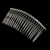 Platinum Iron Hair Comb Findings Decorative Hair Combs Jewelry Making X-PHAR-Q003-1-1