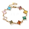 Colorful Glass Link Chain Bracelets BJEW-B075-10-1