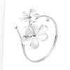 Flower Alloy Arm Cuff Bangles for Girl Women LS-AJEW-A063-01A-P-4