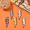 12Pcs 6 Styles Printed Acrylic Big Pendants MACR-CJ0001-53-5