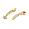 Brass Pave Clear Cubic Zirconia Pendants CU-CBA9FFD-11G-01-2