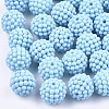 Rubberized Style Acrylic Beads LS-MACR-T022-02C-1