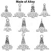 100Pcs 10 Styles Alloy Tube Bails PALLOY-CJ0003-07-2