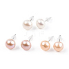 Natural Pearl Stud Earrings PEAR-N020-08B-4