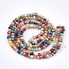 Electroplate Glass Beads Strands X-EGLA-T013-02-2