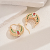 Geometric Retro Casual Brass Hoop Earrings for Women CS1444-3-2