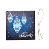 Eid Theme Density Board Wooden Wall Ornament Doorplate Pendants HJEW-C004-01F-3