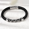 Braided Microfiber Leather Cord Bracelets BJEW-A092-01A-AS-2