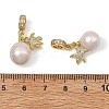 Brass Micro Pave Clear Cubic Zirconia European Dangle Charms PALLOY-JF05895-01-4