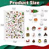 112Pcs 14 Styles Christmas Printed Opaque Acrylic Beads OACR-FS0002-69-4