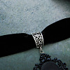 Fashion Gothic Style Wool Cord Choker Necklace NJEW-N0052-280-4