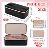 Portable Travel PU Leather Jewelry Organizer Handled Boxes CON-WH0107-71B-2