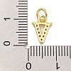 Initial Letter Brass with Cubic Zirconia Charms KK-Q814-26V-G-3