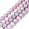 Ombre Effect Dyed Electroplate Opaque Glass Beads Strands EGLA-Q130-01A-20-1
