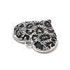 Brass Micro Pave Clear Cubic Zirconia Pendants KK-L228-43A-P-2