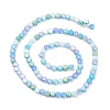Gradient Color Electroplate Glass Bead Strands GLAA-E042-03C-2